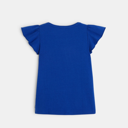 Avis T-shirt à sequins motif cerise bleu fille OKAIDI 4