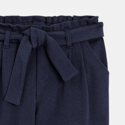 Avis Pantalon chino ceinturé bleu fille OKAIDI 3