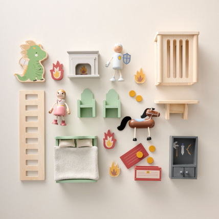 Avis Maison De Poupée Château Fort En Bois - Figurines Et 17 Accessoires Petite Amélie 2