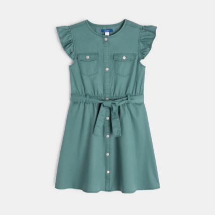 Avis Robe saharienne unie verte fille OKAIDI 2