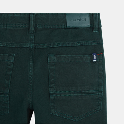 Avis Pantalon slim en toile bi-stretch vert garçon OKAIDI 5