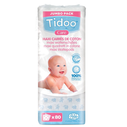 Avis Maxi Carrés bébés en coton bio (x80) Tidoo 1