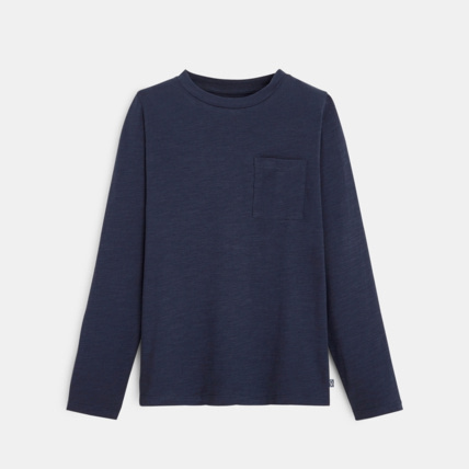 Avis T-shirt uni en coton bleu garçon OKAIDI 1