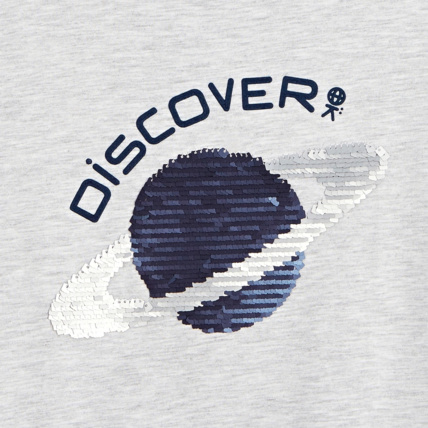 Avis T-shirt à sequins magiques gris garçon OKAIDI 3