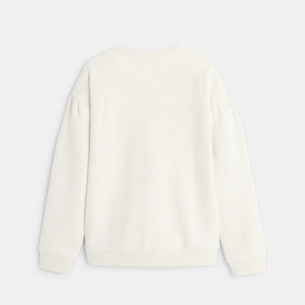 Avis Sweat-shirt à motif brodé et sequins beige fille OKAIDI 4
