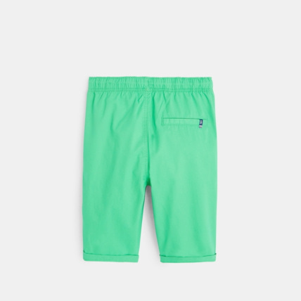 Avis Bermuda slim en toile unie vert garçon OKAIDI 4