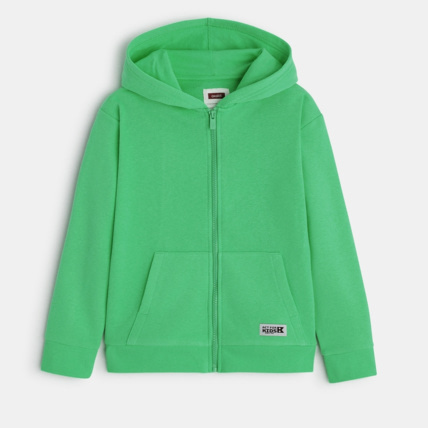 Avis Sweat zippé à capuche vert garçon OKAIDI 1
