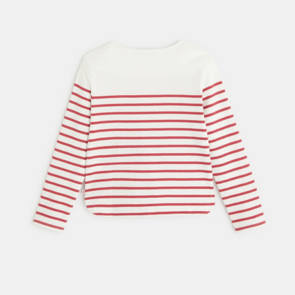 Avis T-shirt marinière à personnaliser d'un cœur rose fille OKAIDI 3
