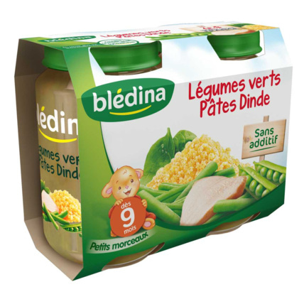 Avis Pot Légumes verts Pâtes Dinde 2x200g Blédina 1
