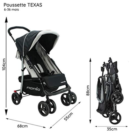 Avis Poussette TEXAS 2 en 1 + siège auto i-Size BEONE Nania 6