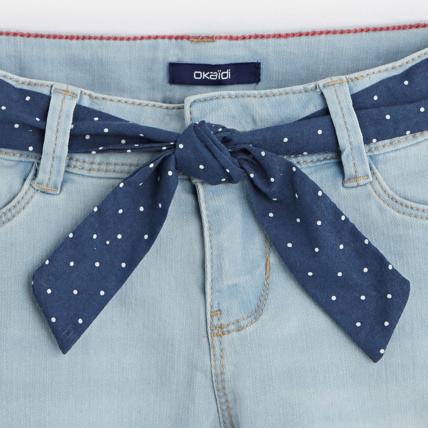 Avis Short en jean ceinturé bleu fille OKAIDI 3