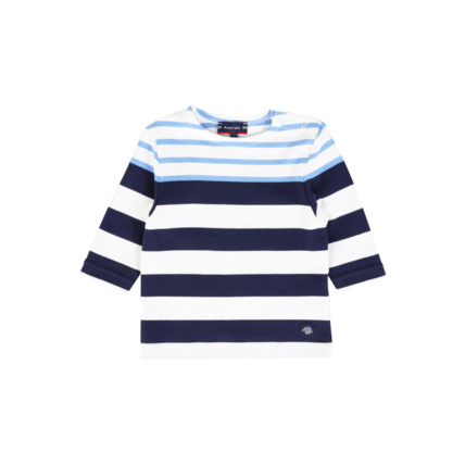 Avis Marinière tricolore Baby - coton épais - Milk/Lobelia/Marine Deep ARMOR-LUX 1