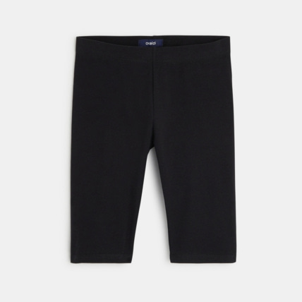 Avis Legging court en jersey uni noir fille OKAIDI 1