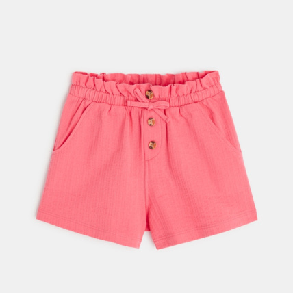 Avis Short taille haute uni rose fille OKAIDI 1