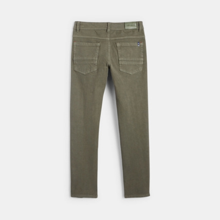 Avis Pantalon slim bi-stretch vert garçon OKAIDI 3