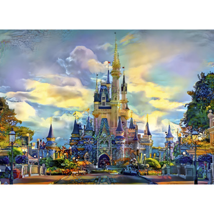 Avis Puzzle Walt Disney World Castle, Orlando, Floride, USA BLUEBIRD PUZZLE 1