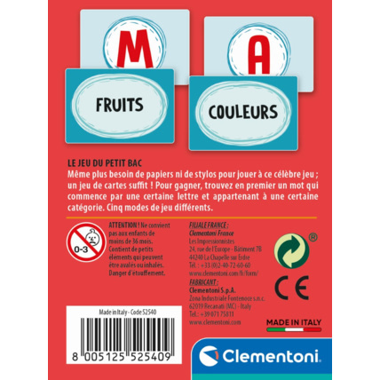 Avis Le jeu du petit bac Clementoni 3