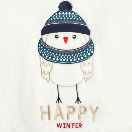 Avis Sweat-shirt à capuche en velours motif pingouin blanc fille OKAIDI 3