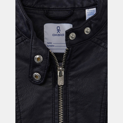 Avis Blouson en faux cuir bleu fille OKAIDI 3