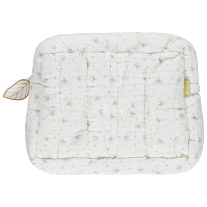 Avis Trousse de toilette en gaze de coton imprimé végétal Prémaman 1