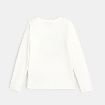 Avis T-shirt à motif boule de neige blanc fille OKAIDI 4