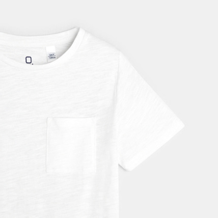 Avis T-shirt uni blanc garçon OKAIDI 3