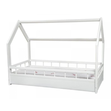 Avis Lit maison cabane + barreaux + matelas Standard VELINDA 1