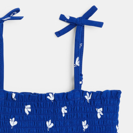 Avis Robe à smocks imprimée bleue fille OKAIDI 4