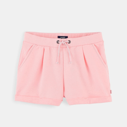 Avis Short en molleton uni rose fille OKAIDI 1