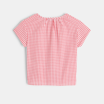 Avis Blouse à carreaux vichy rose fille OKAIDI 4