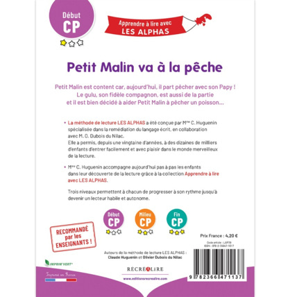 Avis Livre Petit Malin va à la pêche - Apprendre à lire avec Les Alphas ÉDITIONS RÉCRÉALIRE 4
