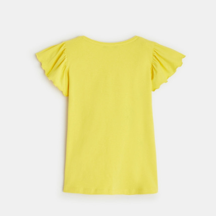 Avis T-shirt à manches volantées jaune fille OKAIDI 3