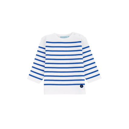 Avis Marinière "Amiral" Baby - coton épais - Blanc/Etoile ARMOR-LUX 1