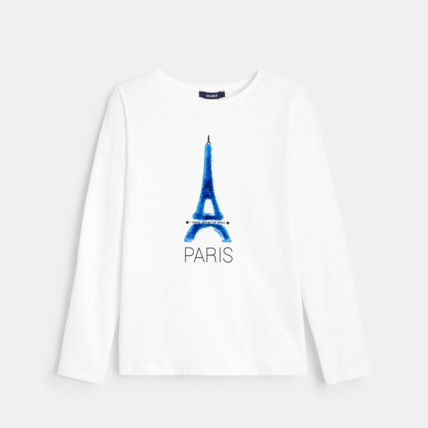 Avis T-shirt Ville en coton bio bleu fille OKAIDI 2