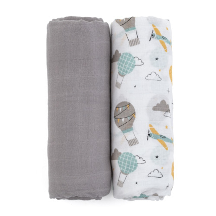 Avis Lot de 2 Langes en Mousseline de Bambou MISTY Petite&Mars 2