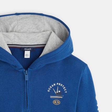 Avis Sweat-shirt à capuche bleu garçon OKAIDI 3
