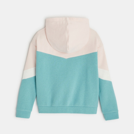 Avis Sweat-shirt à capuche colorblock turquoise fille OKAIDI 4