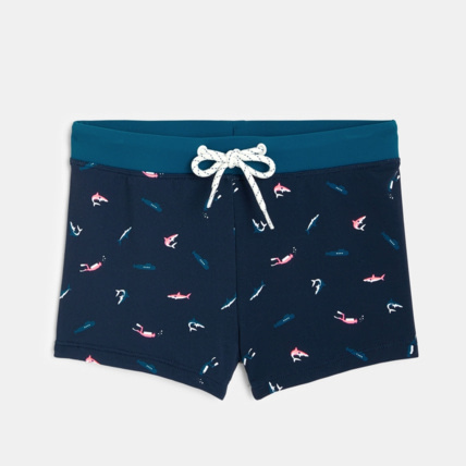 Avis Boxer de bain imprimé bleu garçon OKAIDI 1
