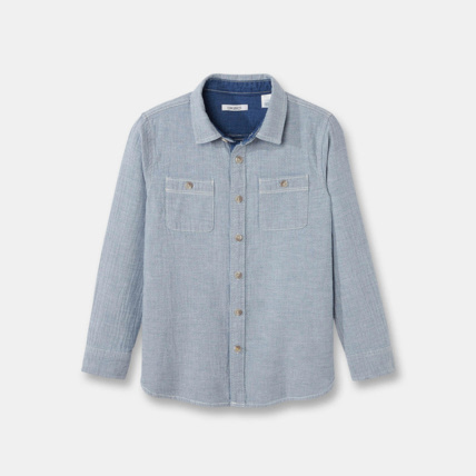 Avis Chemise doublée bleue garçon OKAIDI 1