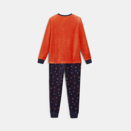 Avis Pyjama 2 pièces en velours motif ski orange garçon OKAIDI 4