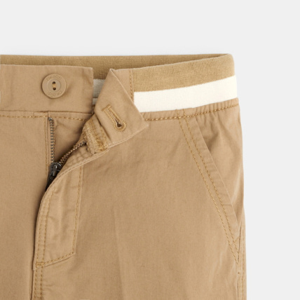 Avis Bermuda cargo coupe slim beige garçon OKAIDI 2