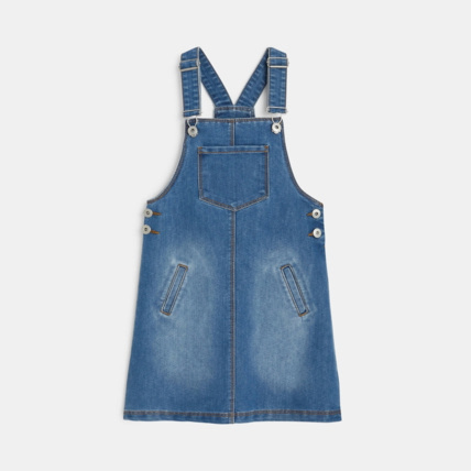 Avis Robe-salopette en jean bleue fille OKAIDI 1