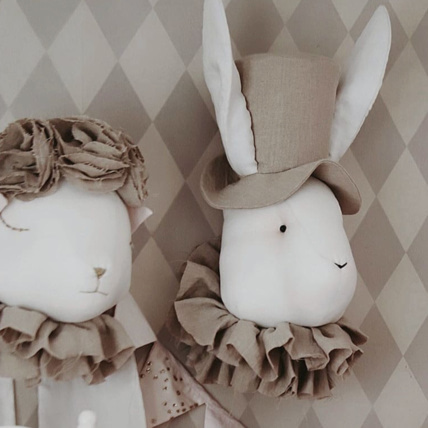 Avis Trophée mural enfant en lin,  Madame Lapin Sevira Kids 4