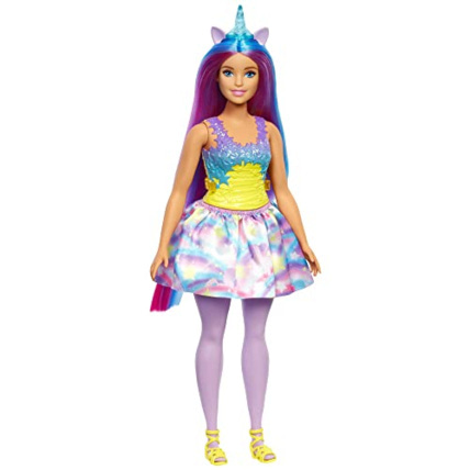 Avis Barbie - Dreamtopia - Poupée Barbie Licorne - Cheveux bleus et violets BARBIE 1