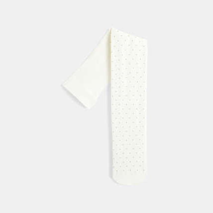 Avis Collants nylon à pois pailletés blancs fille OKAIDI 1