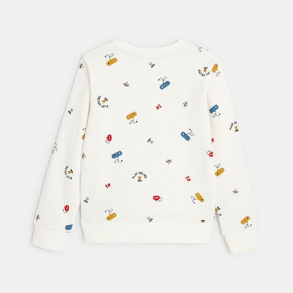 Avis Sweat-shirt en molleton imprimé blanc garçon OKAIDI 4