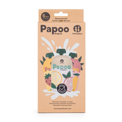 Avis Papoo Original Sachets Alimentaires Réutilisables, 6 pcs Petite&Mars 1