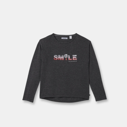 Avis Pull à message gris fille OKAIDI 1