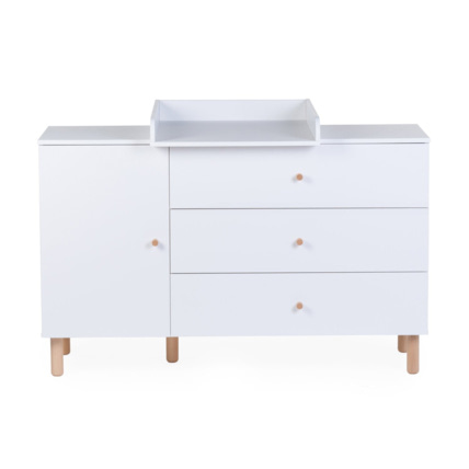 Avis Commode avec 3 tiroirs et une porte + plan à langer Childhome 2