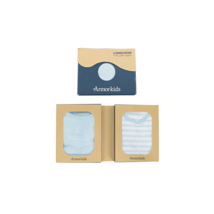Avis Lot de 2 Bodies "Yannig" Baby - coton - Blanc/Nuage ARMOR-LUX 5